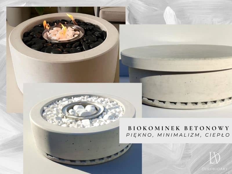 Nowoczesne biokominki betonowe DekorioArt – stylowe paleniska na bioetanol